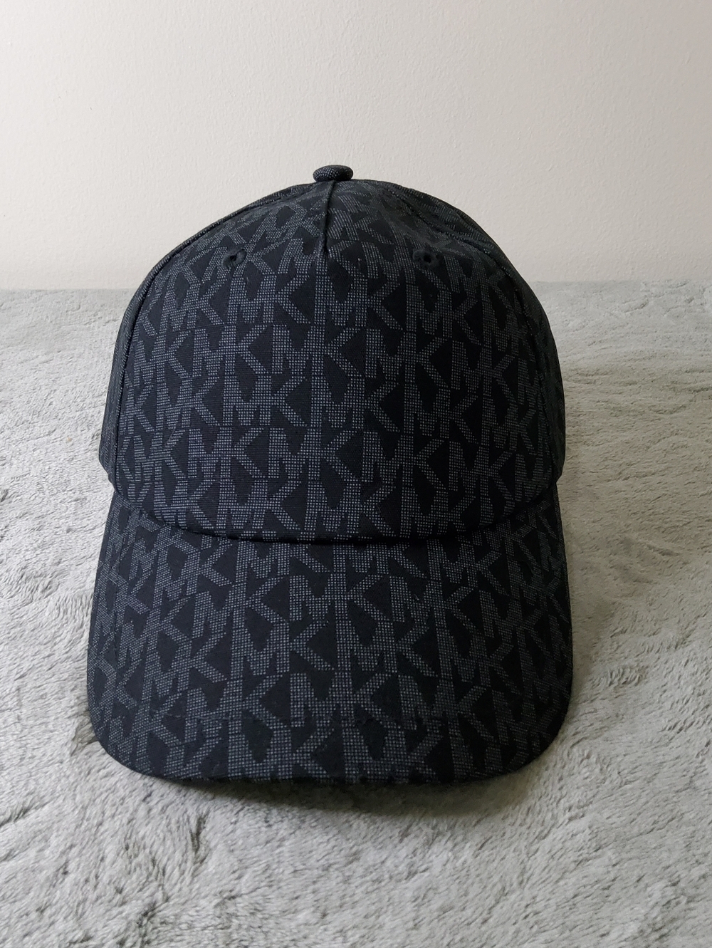 * Michael Kors Unisex Monogram MK Logo Baseball Cap Hat Black One Size